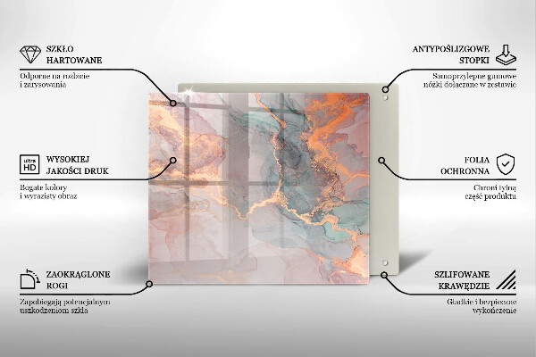 Copri piano cottura Marmo con oro