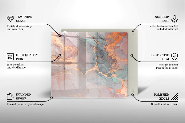 Copri piano cottura Marmo con oro