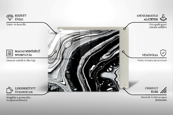 Copertura piano induzione Astrazione dell'inchiostro