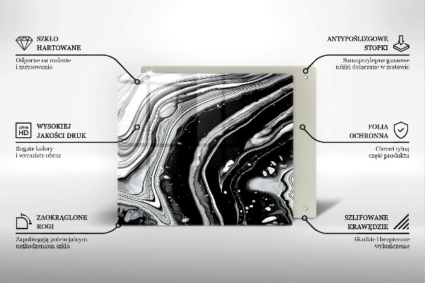 Copertura piano induzione Astrazione dell'inchiostro