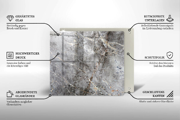 Copertura piano induzione Trama di pietra