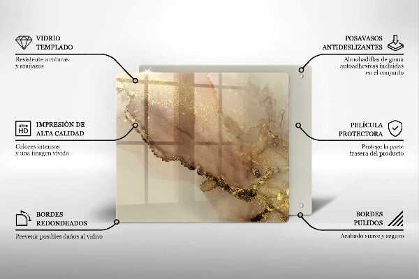 Copertura piano induzione Astrazione dell'oro