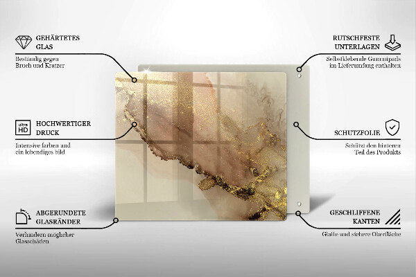 Copertura piano induzione Astrazione dell'oro