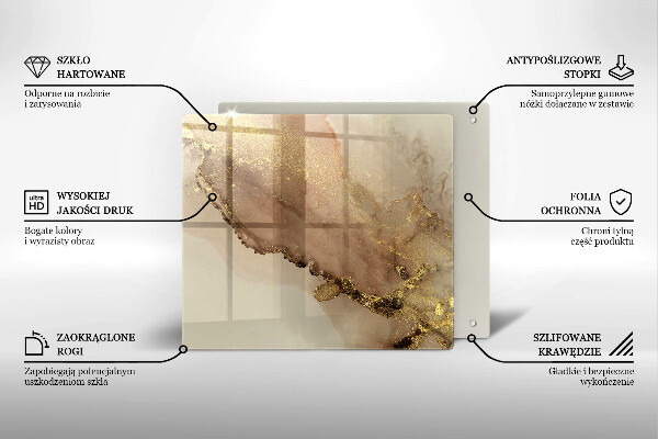 Copertura piano induzione Astrazione dell'oro