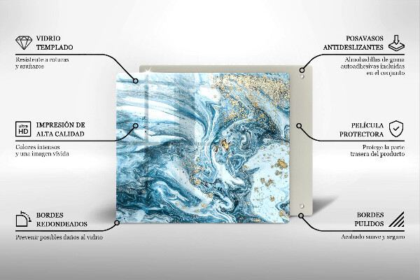 Copri piano cottura Struttura con oro