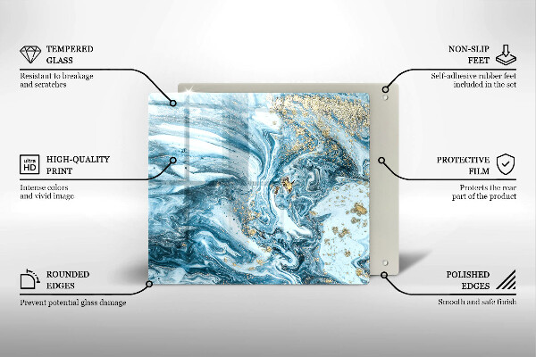 Copri piano cottura Struttura con oro