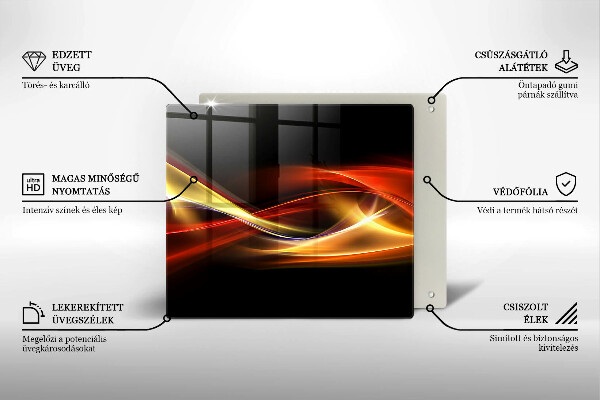 Copri piano cottura Fumo e luce astratti