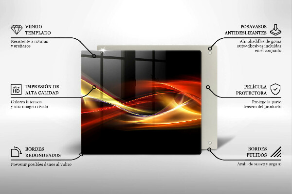 Copri piano cottura Fumo e luce astratti