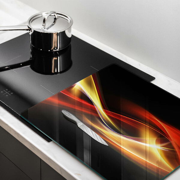 Copri piano cottura Fumo e luce astratti