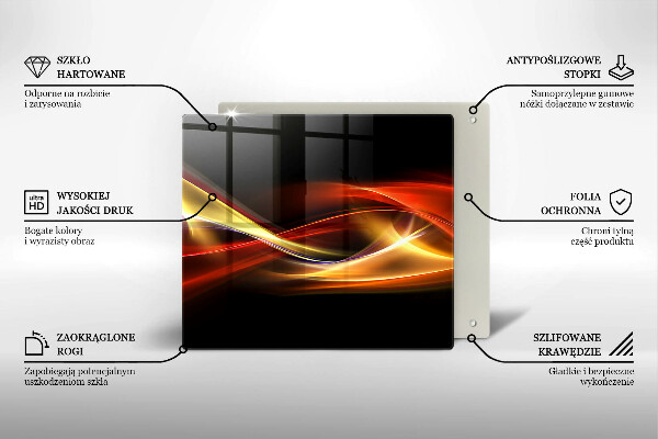 Copri piano cottura Fumo e luce astratti