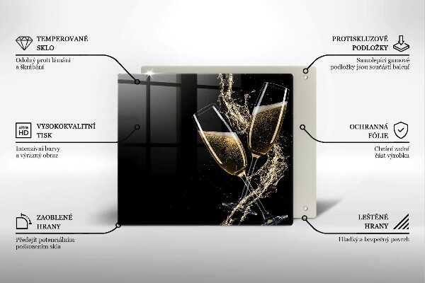 Copertura piano induzione Bicchieri di champagne