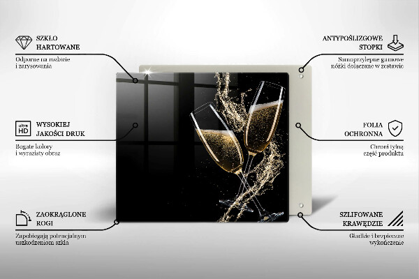 Copertura piano induzione Bicchieri di champagne