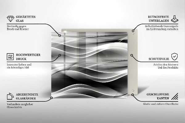 Copri piano cottura Linee delicate di astrazione