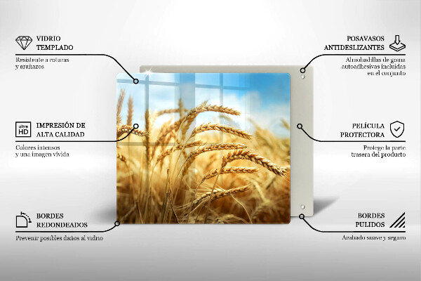 Copri piano cottura Spighe di cereali nel campo