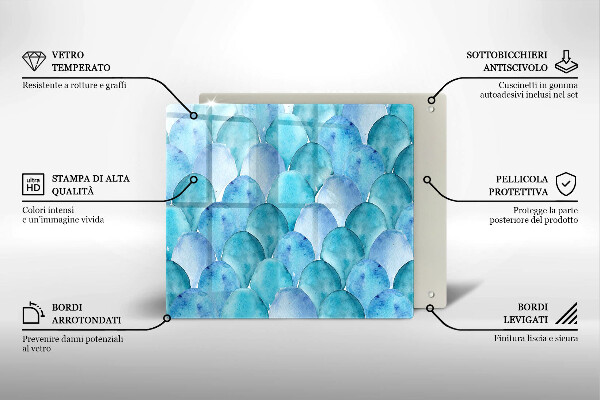 Copertura piano induzione Scaglie di acquerello