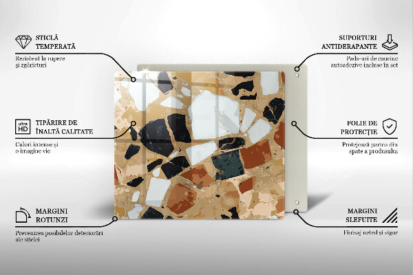 Copertura piano induzione Piatto con pietre decorative