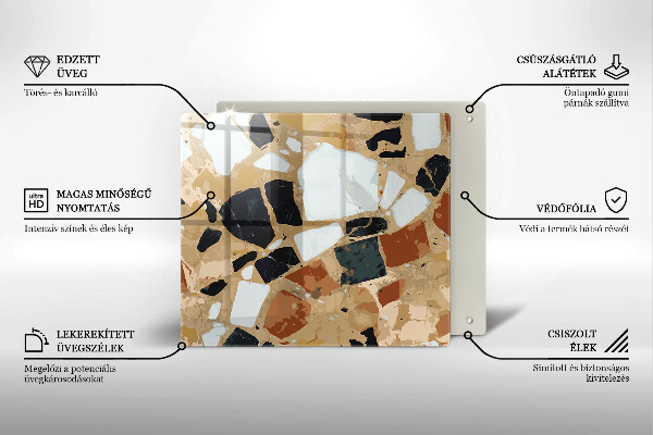 Copertura piano induzione Piatto con pietre decorative