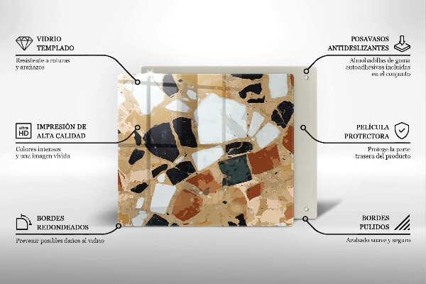 Copertura piano induzione Piatto con pietre decorative