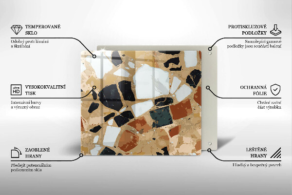 Copertura piano induzione Piatto con pietre decorative