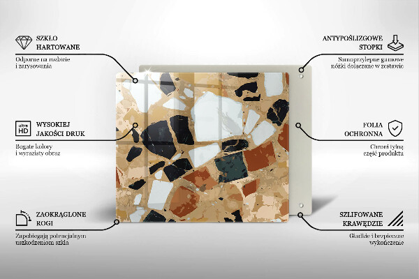 Copertura piano induzione Piatto con pietre decorative