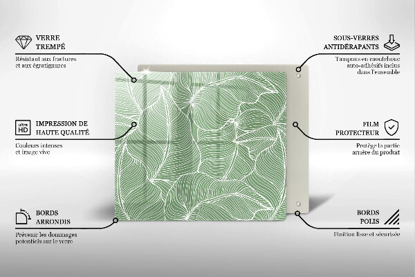 Proteggi piano induzione Foglie lineari