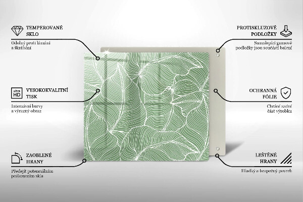 Proteggi piano induzione Foglie lineari