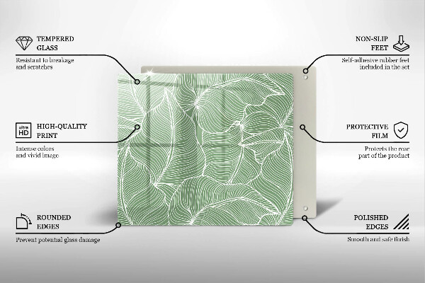 Proteggi piano induzione Foglie lineari