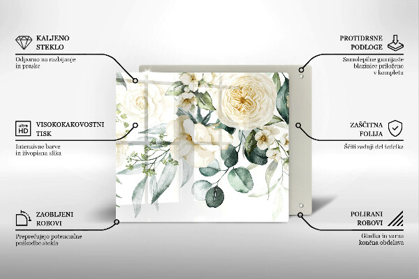 Copri piano cottura Fiori ad acquerelli