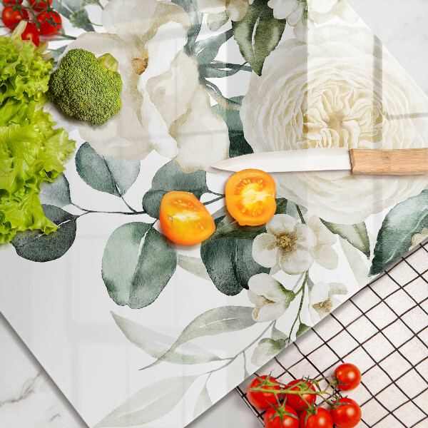 Copri piano cottura Fiori ad acquerelli