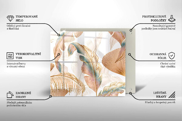 Copri piano cottura Piume e foglie boho