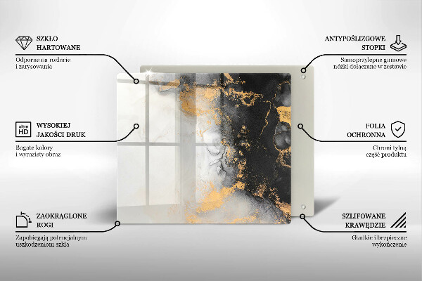 Copri piano cottura Astrazione con l'oro