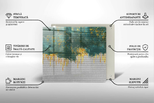 Copri piano cottura Astrazione con l'oro