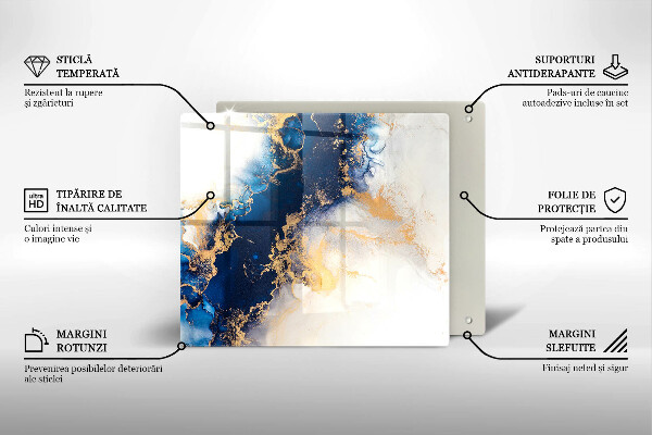 Copri piano cottura Astrazione con il blu