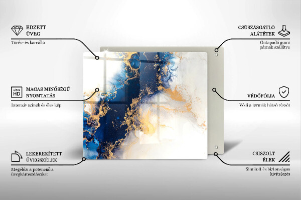 Copri piano cottura Astrazione con il blu