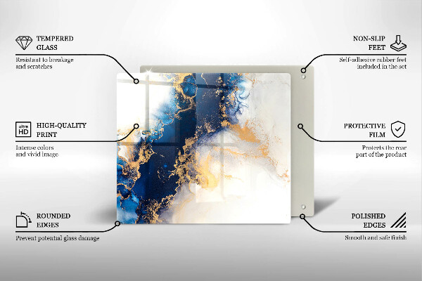 Copri piano cottura Astrazione con il blu