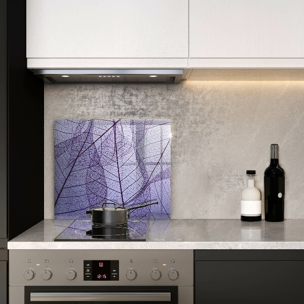 Copri piano cottura Foglie con venature