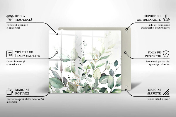 Copri piano cottura Piante ad acquerello