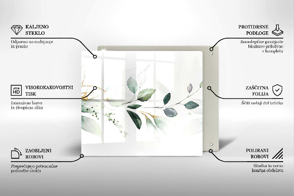 Copri piano cottura Foglie ad acquerello