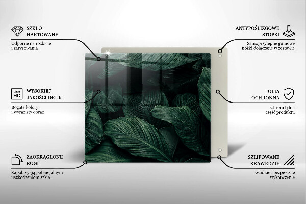 Copertura piano induzione Foglie scure