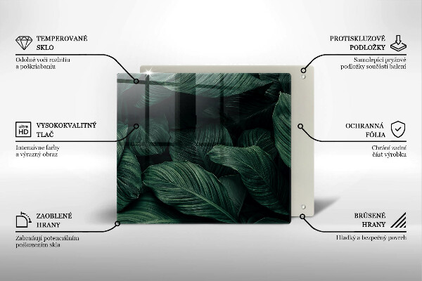 Copertura piano induzione Foglie scure