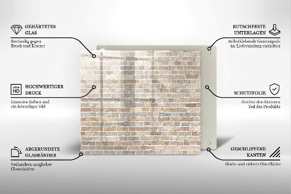 Copertura piano induzione Muro di mattoni luminosi