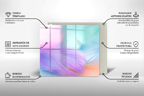 Copertura piano induzione Piume pastello