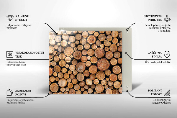 Copertura piano induzione Tronchi d'albero