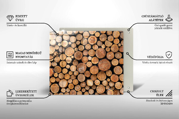 Copertura piano induzione Tronchi d'albero