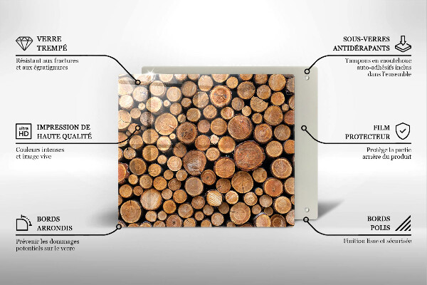 Copertura piano induzione Tronchi d'albero