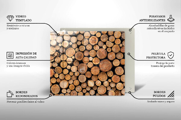 Copertura piano induzione Tronchi d'albero