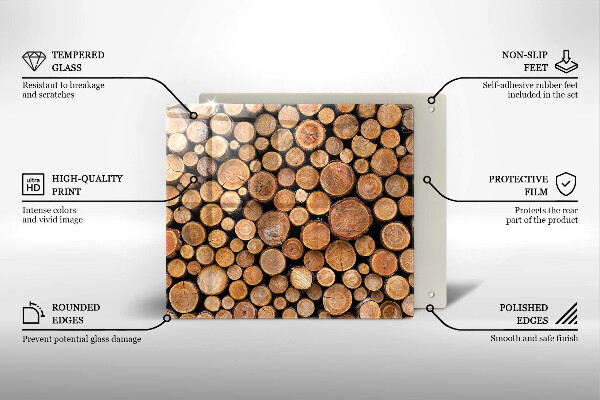 Copertura piano induzione Tronchi d'albero