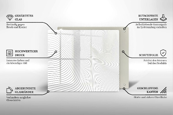 Copri piano cottura Modello di linee moderne