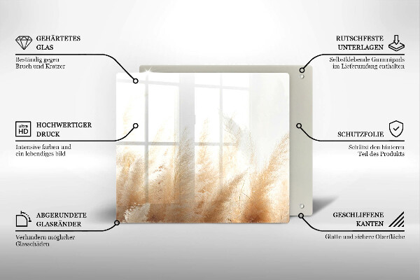 Copri piano cottura Erba della pampa