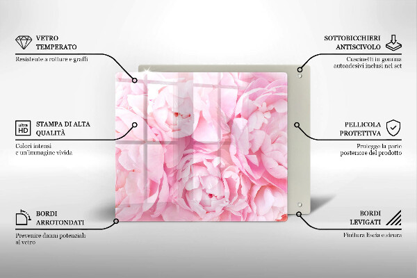 Proteggi piano induzione Peonie delicate